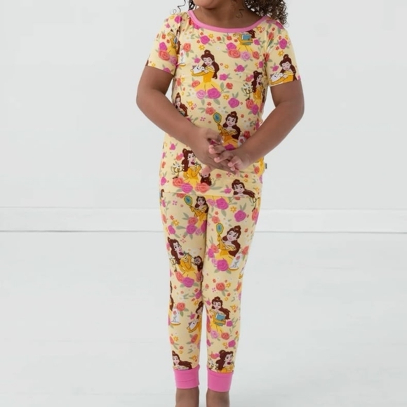 NIB Little Sleepies Disney Princess Belle Two-Piece Short Sleeve Pajamas 12-18 M - Picture 3 of 10